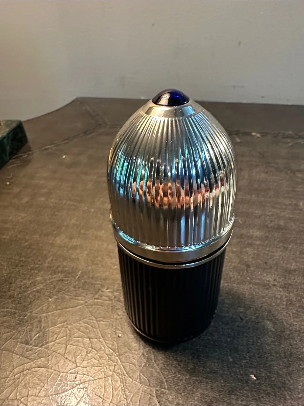 Cartier Pasha de Cartier Black and Silver Ribbed Fragrance Bottle